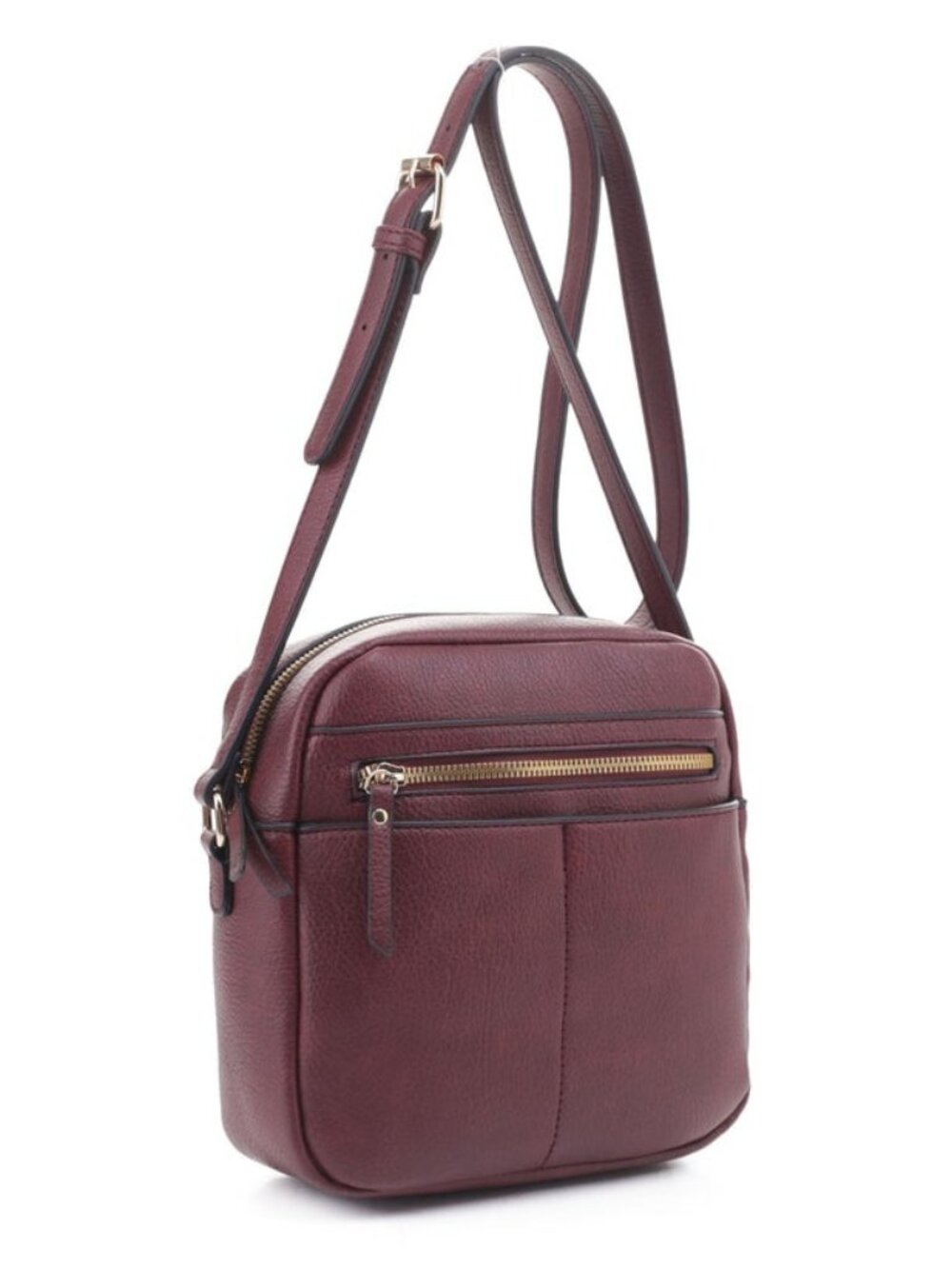 Roomy Messenger Bag Deep Wine Color with Shoulder Straps